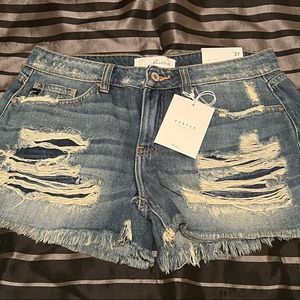 KanCan Distressed Shorts